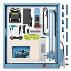 Sculpfun SF-A9 40W Laser Engraver with Automatic Air Assist and Y-axis Rotary Roller and CAM500 Camera and 400x400mm Honeycomb Working Table