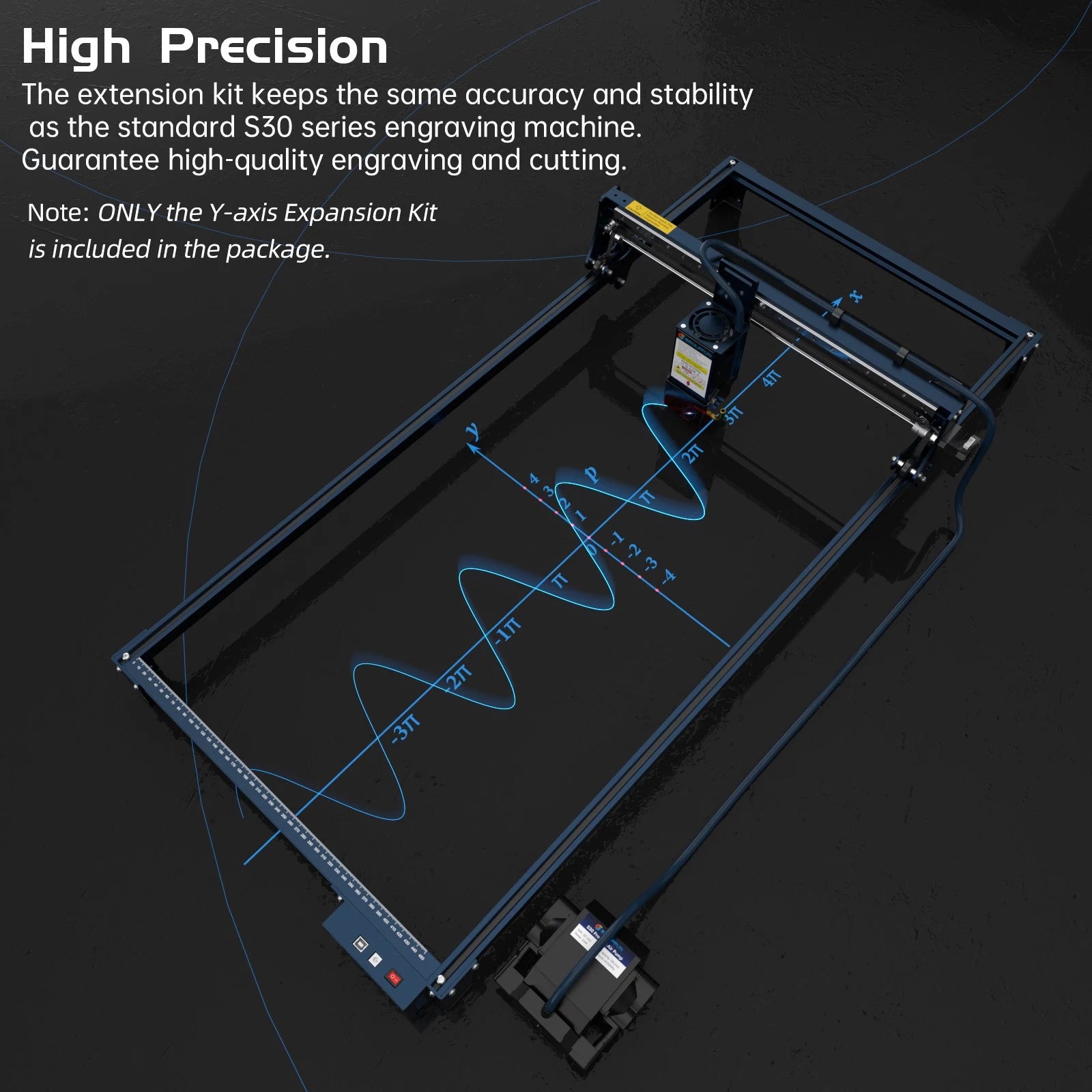 SCULPFUN Y Axis Expansion Kit Only For S30 / S30 Pro/ S30 Pro Max Engraving Machine