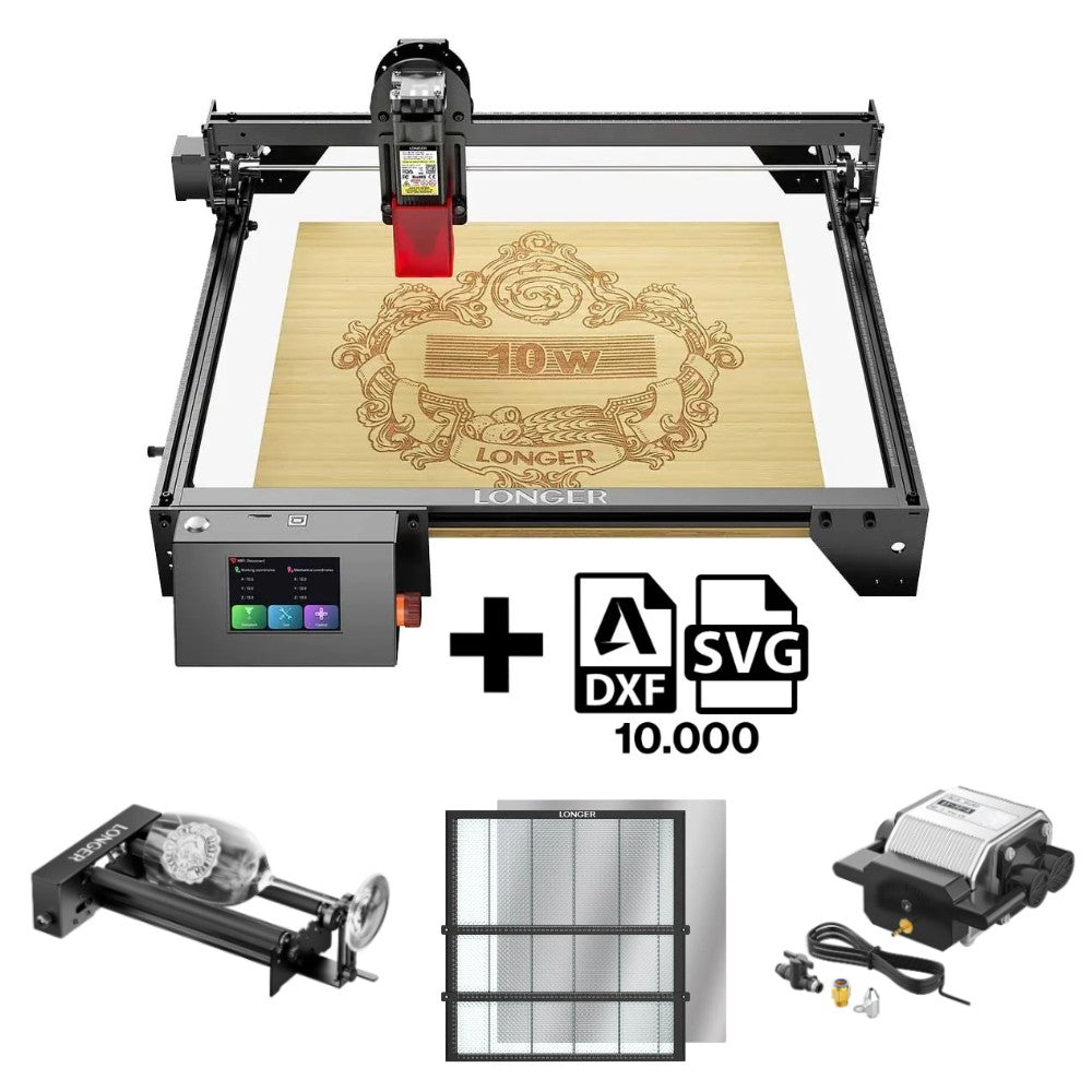 LONGER RAY5 10W + DELOVNA MIZA + ROTACIJSKI VALJ + AIR ASSIST KOMPLET